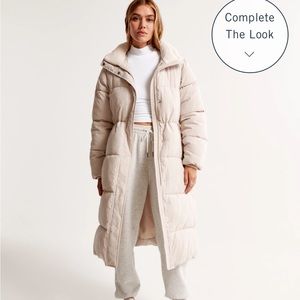 Abercrombie & Fitch long puffer coat jacket